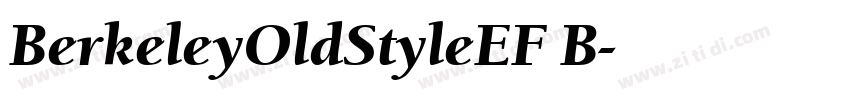 BerkeleyOldStyleEF B字体转换